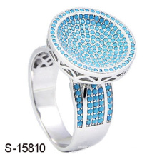 Nuevo diseño de joyería de moda 925 anillo de plata de ley con piedra turquesa